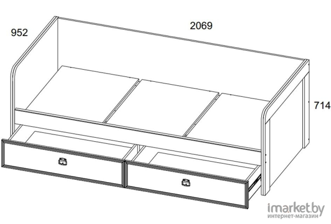 Кровать Anrex Magellan 90-2 (сосна винтаж)