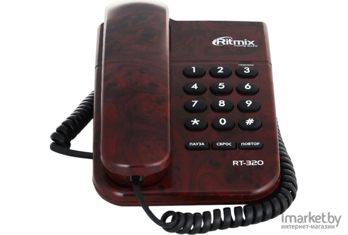 Проводной телефон Ritmix RT-320 (мраморный кофе)