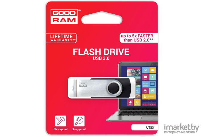 USB Flash GOODRAM UTS3 16GB (черный) [UTS3-0160K0R11]