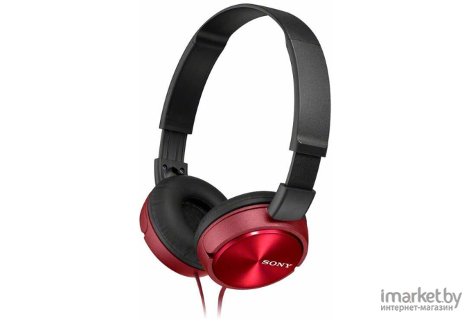 Наушники с микрофоном Sony MDR-ZX310AP (красный)