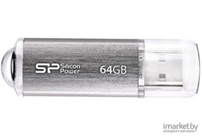 USB Flash Silicon-Power Ultima II I-Series Silver 64 Гб (SP064GBUF2M01V1S)