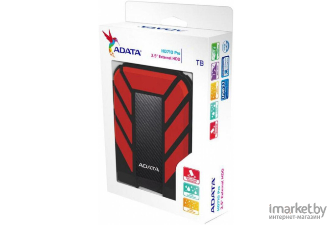 Внешний жесткий диск A-Data HD710P 1TB (красный)