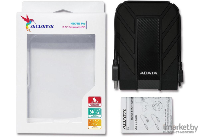 Внешний жесткий диск A-Data HD710P 2TB (черный) (AHD710P-2TU31-CBK)