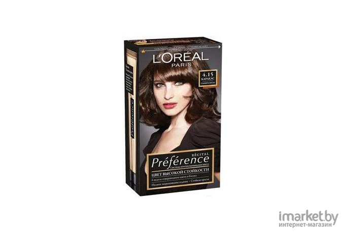 Гель-краска для волос LOreal Paris Preference 4.15 Каракас (темный каштан)