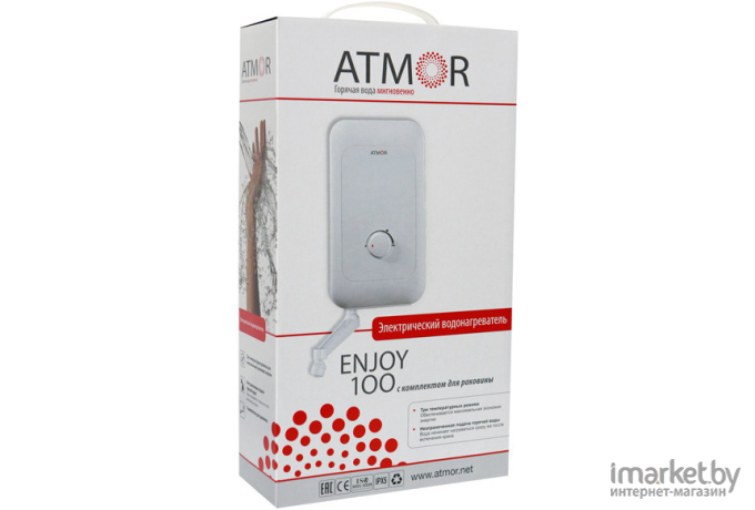 Проточный водонагреватель Atmor Enjoy 100 5 кВт кран