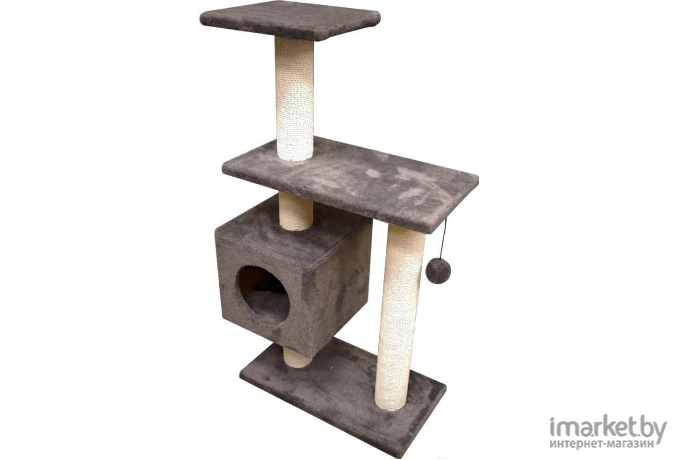 Когтеточка Cat House Комплекс для кошек Буран 1.06 джут серый