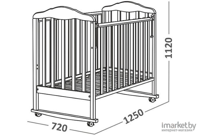 Детская кроватка СКВ Березка 120111 (белый)