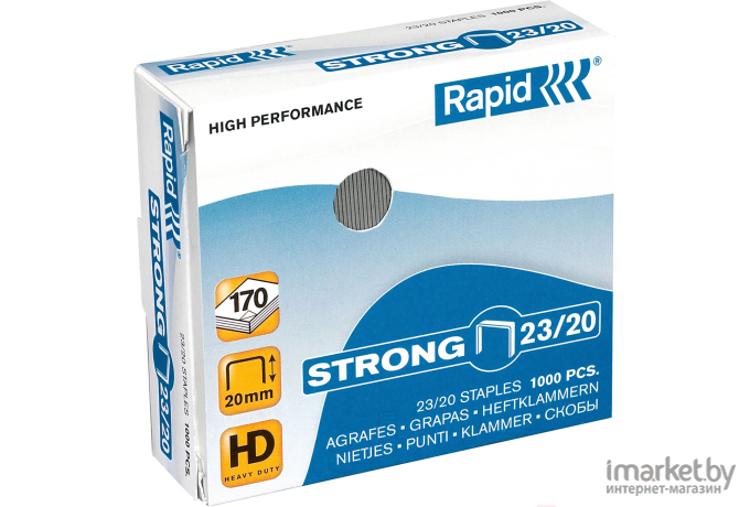 Скобы для степлера Rapid Strong 23/20 1M / 24870400