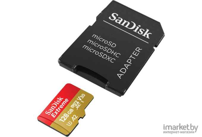 Карта памяти SanDisk Extreme SDSQXA1-128G-GN6AA 128GB (с адаптером)