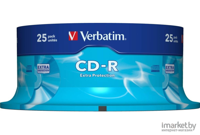 Оптический диск Verbatim CD-R 700Mb DL Extra Protection 52x 25 шт CakeBox [43432]