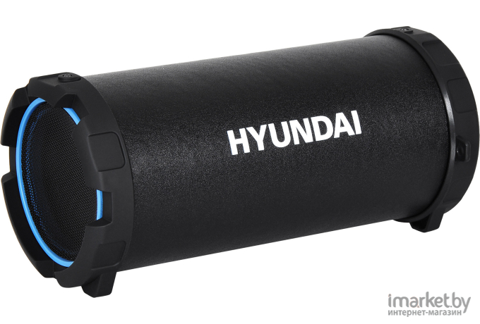 Портативная колонка Hyundai H-PAC220 черный/голубой