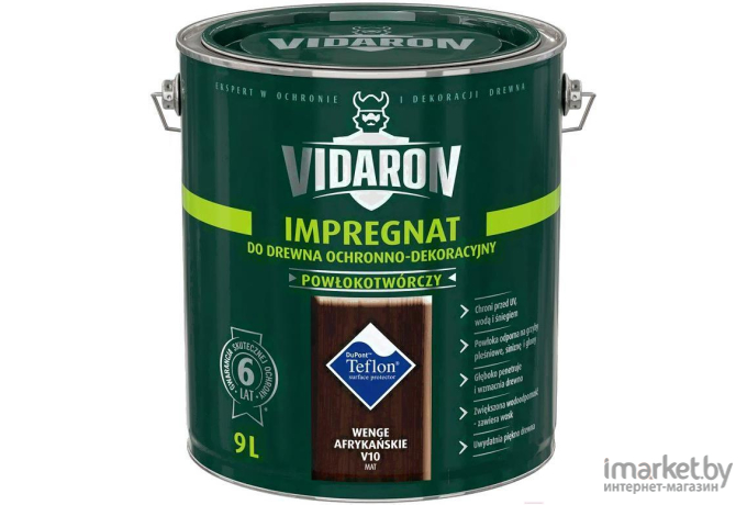 Защитно-декоративный состав Vidaron Impregnant V10 (9л) африканское венге