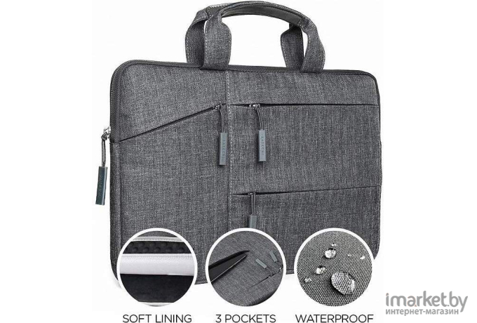 Сумка для ноутбука Satechi Water-Resistant Laptop Carrying Case серый [ST-LTB13]