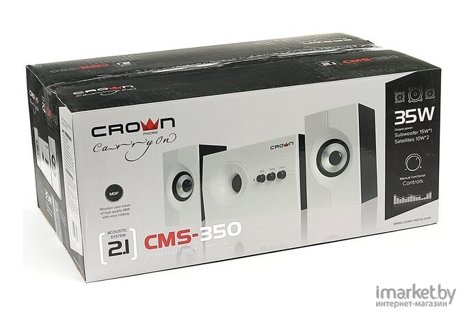 Мультимедиа акустика Crown Акустическая система 2.1 CMS-350