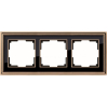Рамка для выключателя и розетки Werkel Palacio 3 поста WL17-Frame-03 золото/черный [a037674]