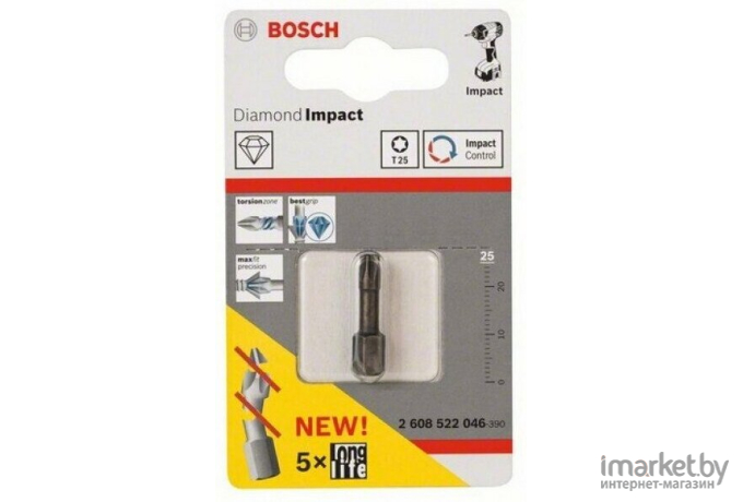 Бита Bosch T25 25 мм [2.608.522.046]
