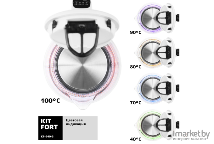 Электрочайник Kitfort KT-640-3 серый