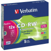 Оптический диск Verbatim CD-RW 700Mb 12x 10 шт Jewel case [43148]