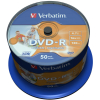 Оптический диск Verbatim DVD-R 4.7Gb 16x Printable Cake Box 50 шт [43533]