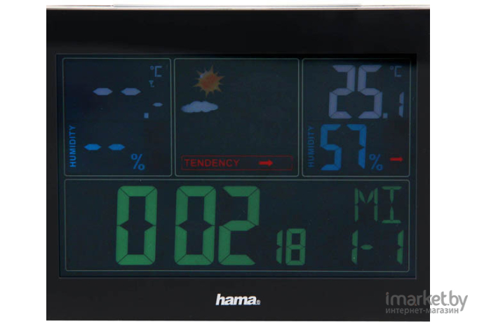 Метеостанция Hama Color EWS-1400 H-136259 черный [00136259]