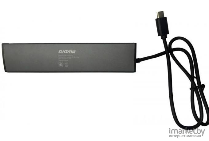USB-хаб Digma HUB-7U3.0-UC-G серый