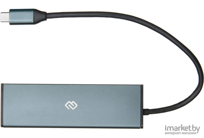 Кабель, адаптер, разветвитель Digma USB-C HUB-2U3.0СCR-UC-G серый