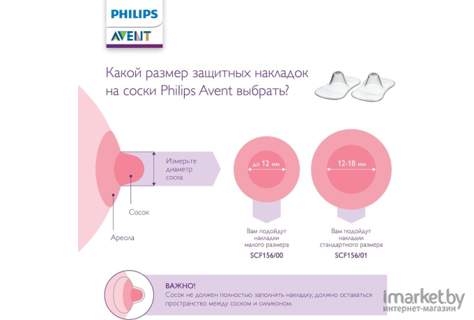 Накладки на соски Philips AVENT SCF156/01 2 шт