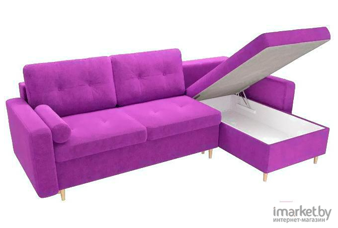 Угловой диван Mebelico Белфаст 492 правый 59069 вельвет фиолетовый