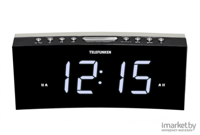 Радиочасы Telefunken TF-1569U черный /белый