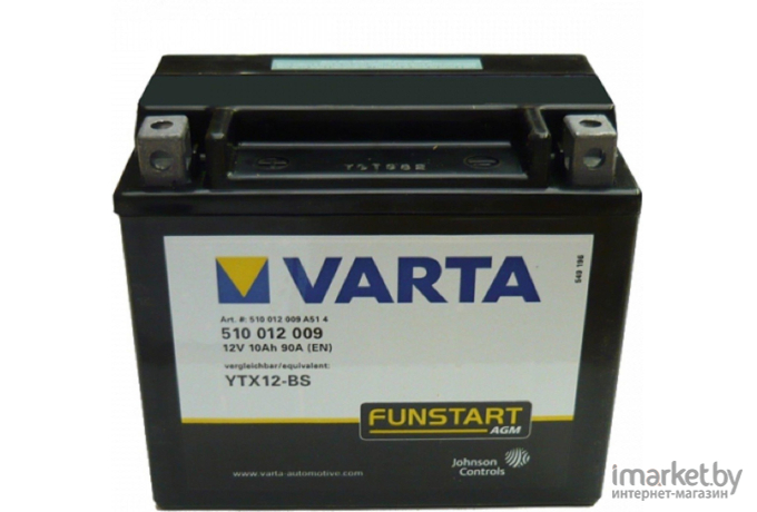 Аккумулятор Varta Funstart AGM YTX12-BS 10 А/ч [510012009]