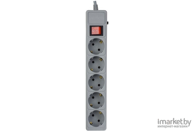 Сетевой фильтр Perfeo Power Plus 5 Sockets 1.8m PF-PP-5/1.8-G Grey [PF_A4659]