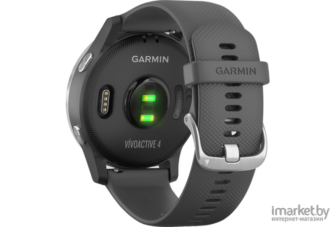 Умные часы Garmin Vivoactive 4 серебристый/серый [010-02174-03]