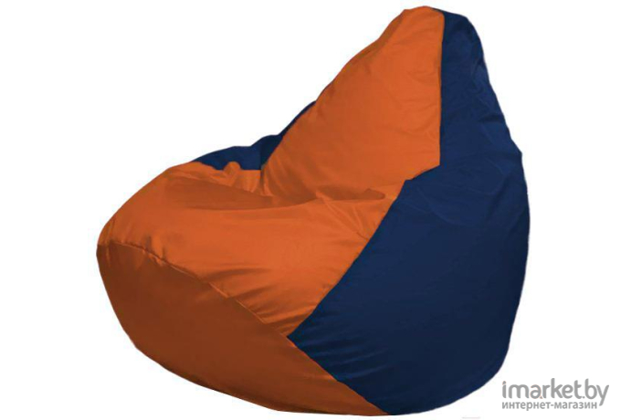 Кресло-мешок Flagman Груша Макси оранжевый/темно-синий [Г2.1-209]