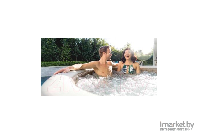 Надувной бассейн Intex Bubble Massage 28476 145х196х71
