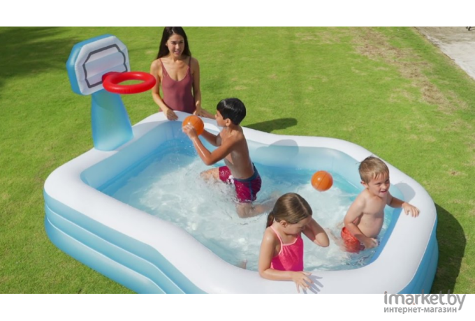 Надувной бассейн Intex Shootin Hoops Family Pool 57183