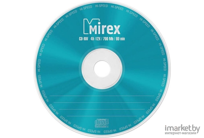 Оптический диск Mirex CD-RW 700Mb 12x по 50 в плёнке [UL121002A8T]