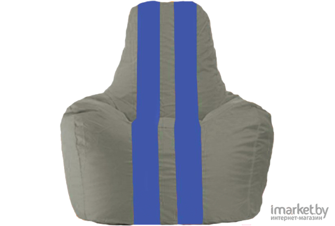 Кресло-мешок Flagman кресло Спортинг С1.1-345 серый с синими полосками