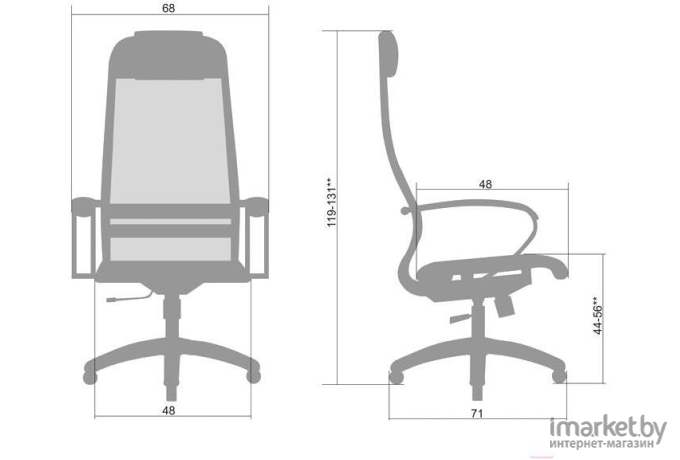 Офисное кресло Metta Комплект 4 / SU-1-BK белый