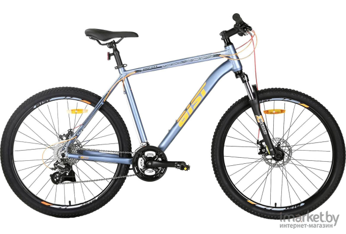 Велосипед AIST Rocky 2.0 Disc 27.5 рама 21 дюйм 2020 серый/оранжевый