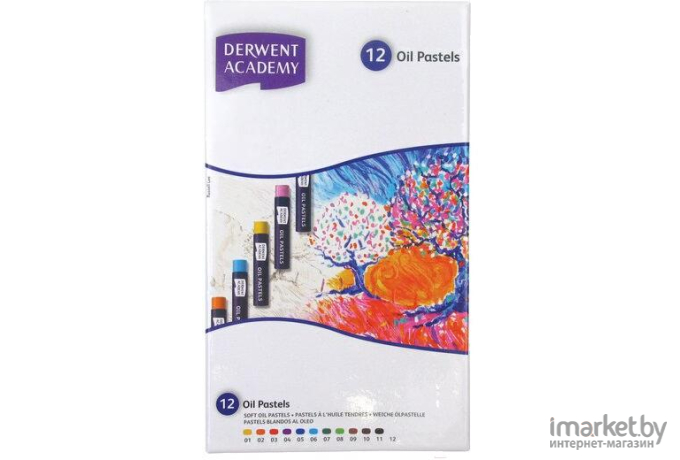 Товары для творчества Derwent Academy Oil Pastel 12 цветов