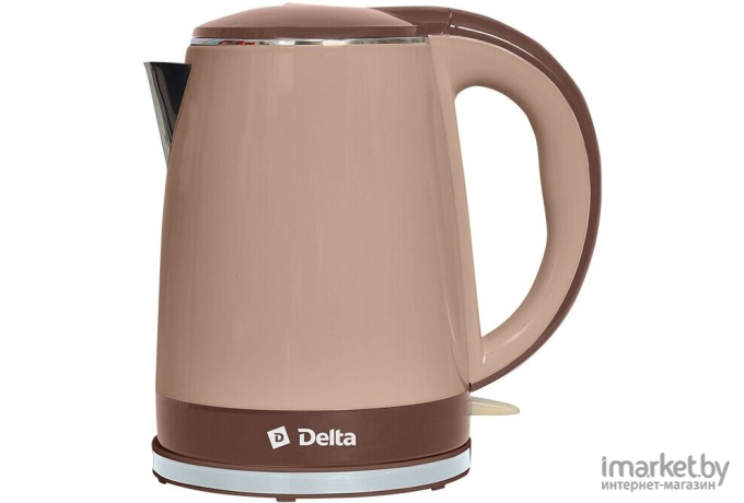Электрочайник Delta DL-1370 коричневый/бежевый