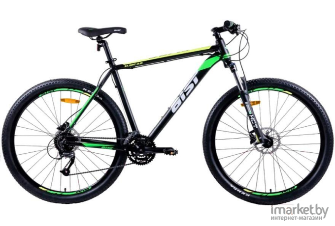 Велосипед AIST Slide 3.0 27.5 рама 16 дюймов 2020 черно-зеленый