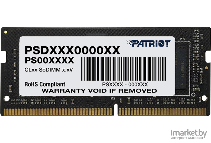 Оперативная память Patriot SO-DIMM DDR 4 DIMM 16Gb PC25600 3200Mhz [PSD416G32002S]