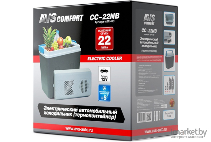 Автомобильный холодильник AVS CC-22NB 22л [A07140S]