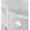 Детская кроватка Italbaby Love Oval в комплекте и белье 4  предмета белый [070.1400-0405]