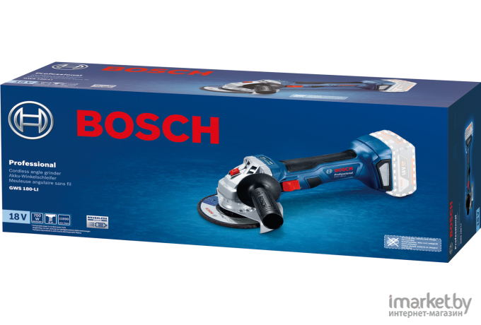 Угловая шлифмашина Bosch GWS 180-LI [0.601.9H9.020]
