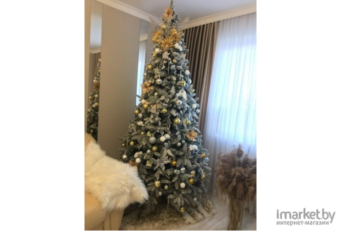 Новогодняя елка Maxy Poland Элиза заснеженная с литыми ветками 2.1 м