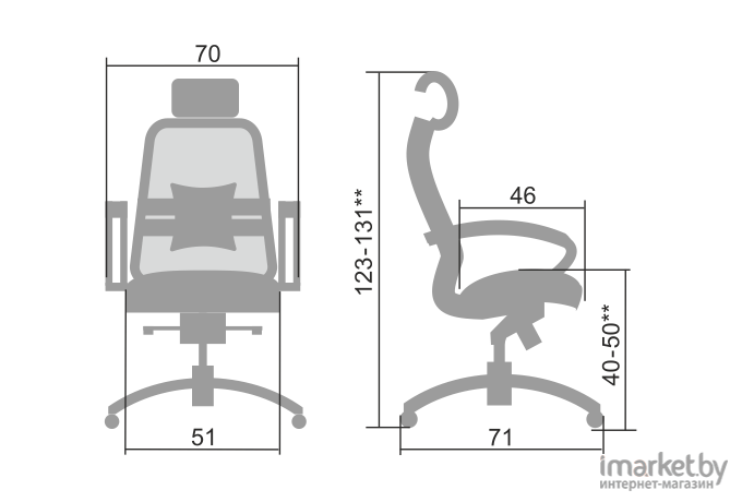 Офисное кресло Metta Samurai SL-2.04 черный