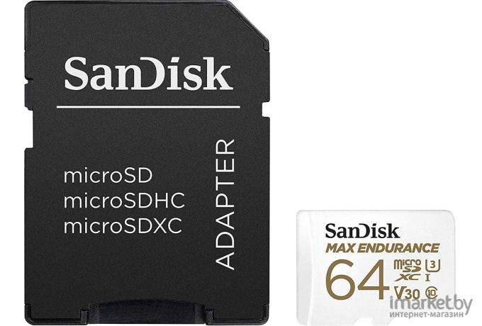 Карта памяти SanDisk MICRO SDHC 64GB [SDSQQVR-064G-GN6IA]