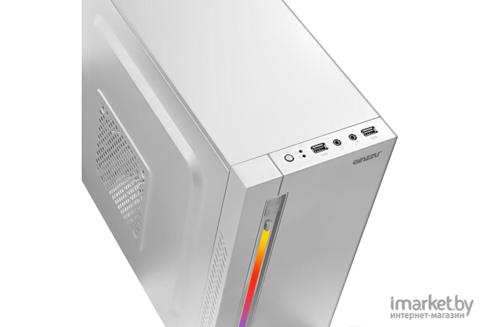 Корпус для компьютера Ginzzu D380 RGB w/o PSU White